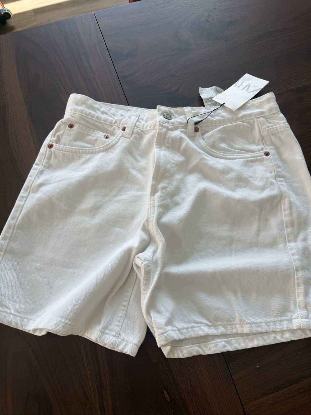 Women White Denim Shorts